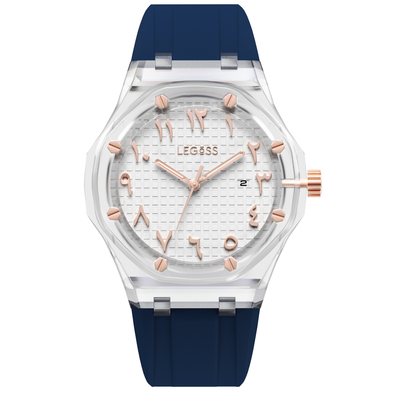 LUMAR Transparent – Men’s Clear Polycarbonate Arabic Dial Premium Watch